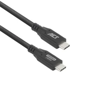 ACT | USB4 Kabel | 20Gbps | 240W | USB-C naar USB-C | 0,5m | Zwart