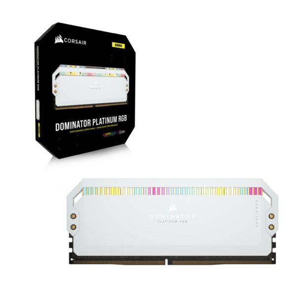 Corsair Dominator Platinum RGB Wit | 32GB 2x16GB DDR5 | 5600MHz | DIMM | CL40 | Geheugenmodule | RAM