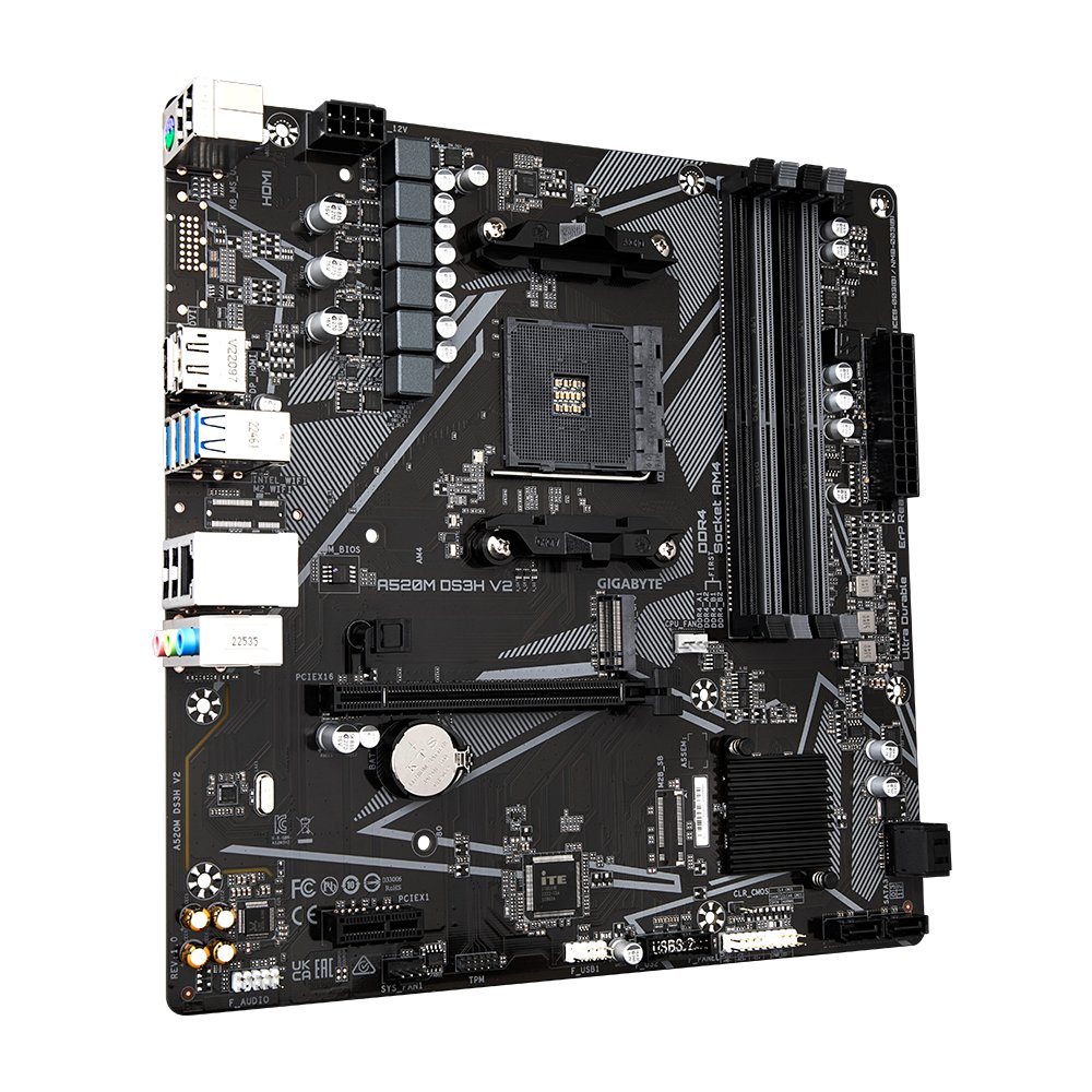 Gigabyte A520M DS3H V2 | Socket AM4 | AMD A520 | 4xDDR4 | Micro ATX | Moederbord - Image 4