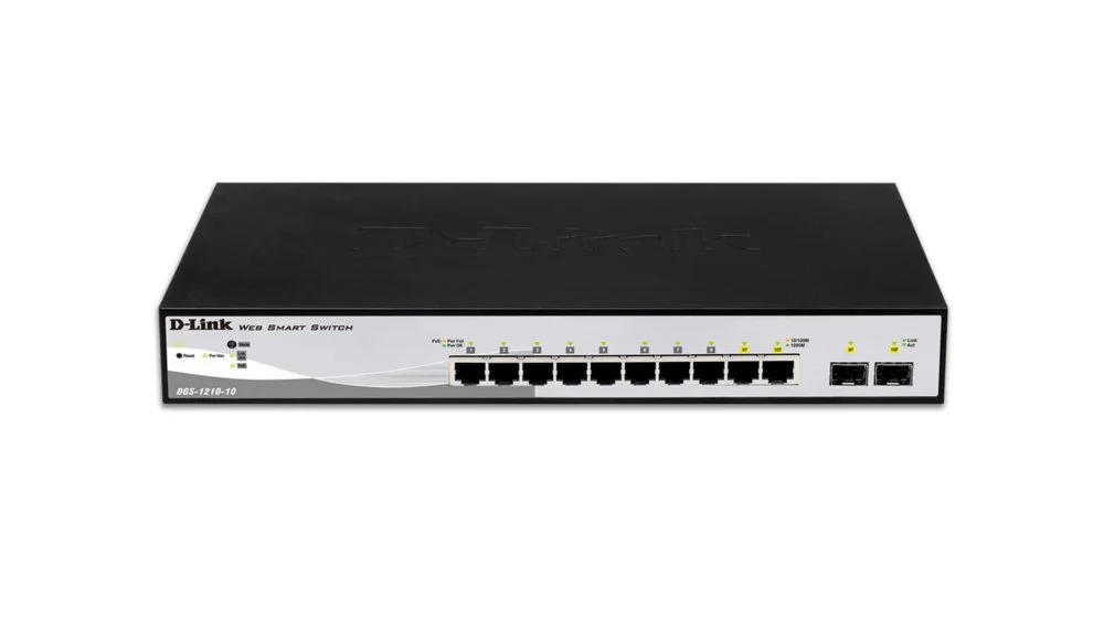 D-Link DGS-1210-10 | 10-poorts Gigabit Smart Switch | 8 RJ45 + 2 SFP | VLAN/QoS | Web/CLI-beheer