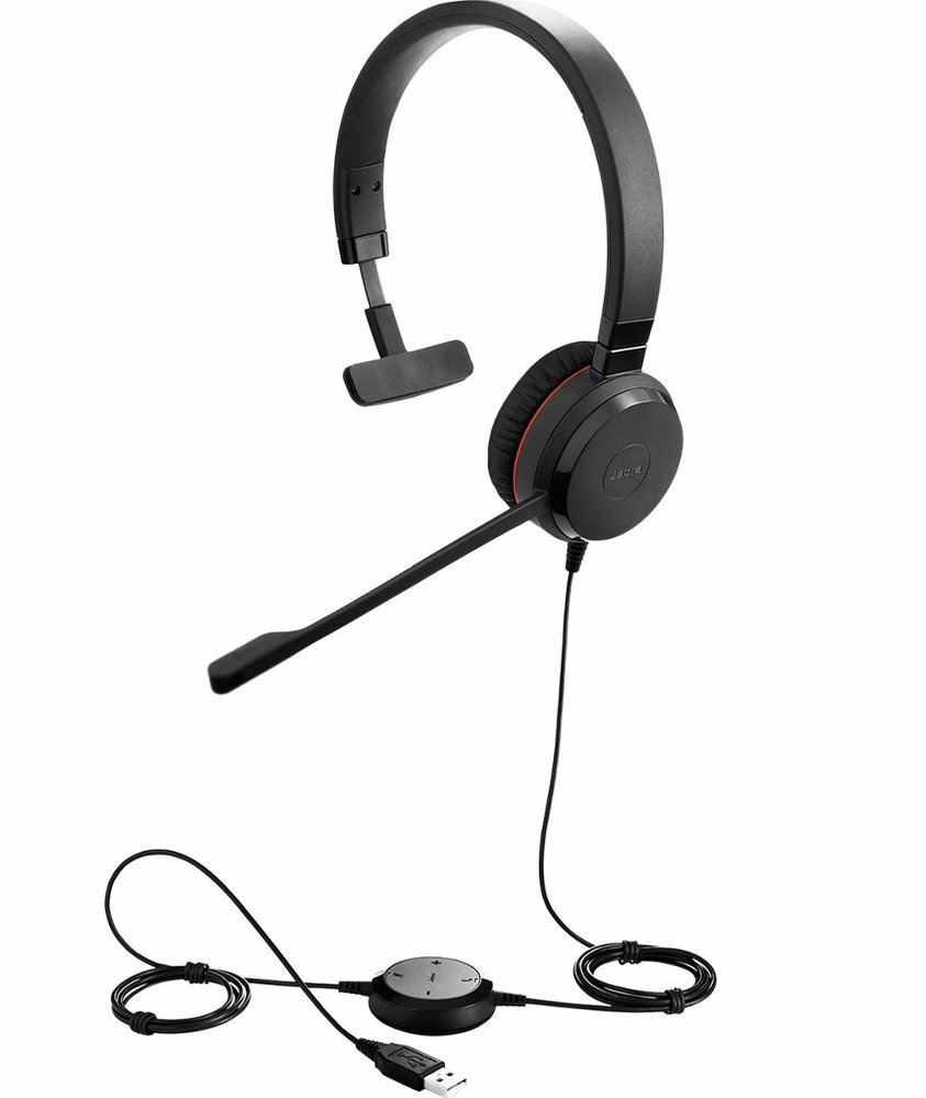 Jabra Evolve 20 UC | Mono Bedrade On-Ear Headset | Zwart - Image 3