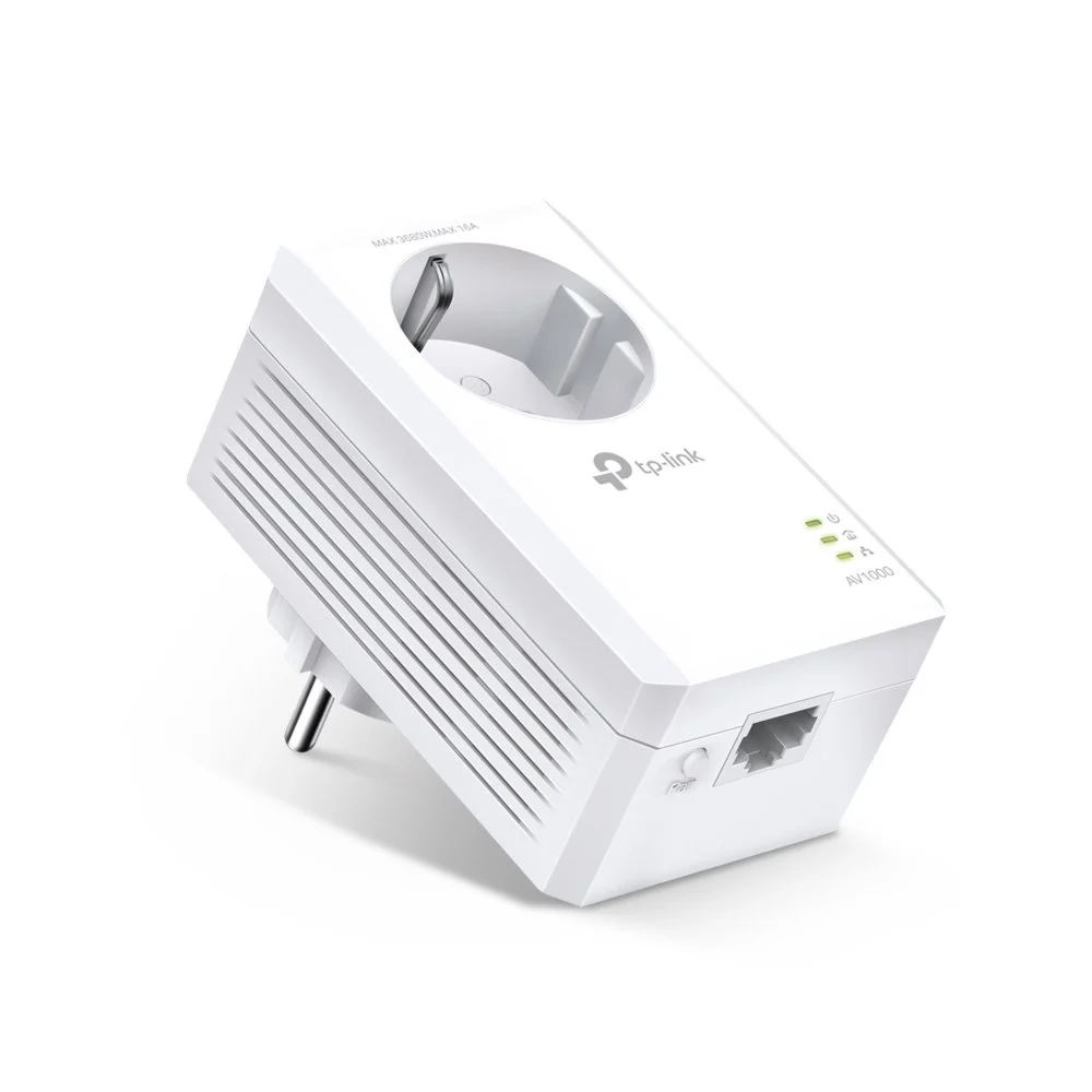 TP-Link TL-PA7017P KIT | Powerline Adapter | 1000 Mbps | Gigabit Ethernet | Met Stopcontact | Wit
