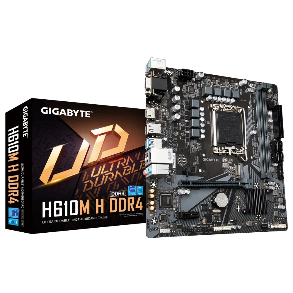 GIGABYTE H610M H V3 DDR4 | Socket LGA 1700 | Intel H610 Express | 2xDDR4 | Micro ATX | Moederbord