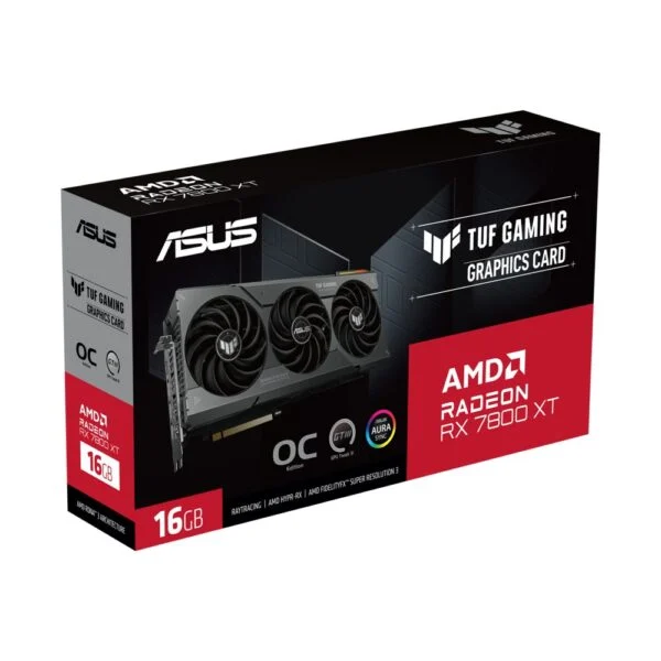 ASUS TUF Gaming Radeon RX 7800 XT OC Edition | 16GB GDDR6 VRAM | Videokaart | GPU | AMD