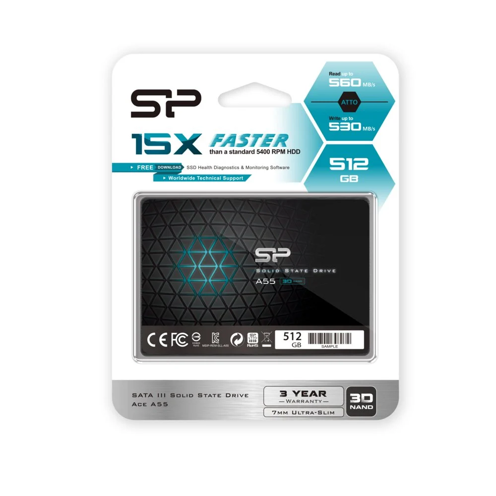 Silicon Power Ace A55 | 512GB SATA SSD | 2.5" | 500 MB/s Lezen | 450 MB/s Schrijven - Image 8