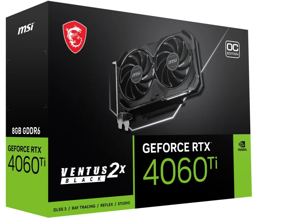 MSI GeForce RTX 4060 Ti VENTUS 2X BLACK OC | 8GB GDDR6 VRAM | Videokaart | GPU | Nvidia - Image 10
