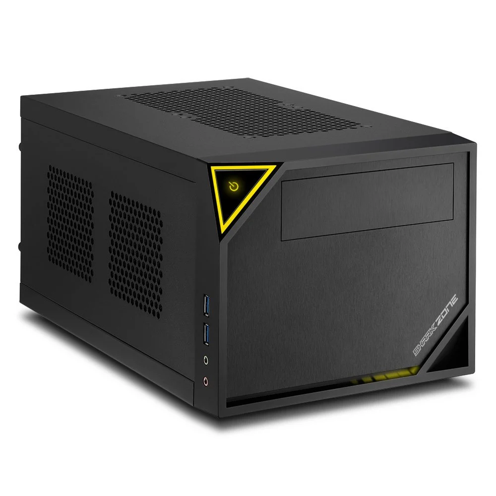 Sharkoon Shark Zone C10 | Mini-ITX Case | Zwart/Geel - Image 3