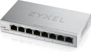 Zyxel GS1200-8 | Managed Web Smart Switch | 8 Poorten | Gigabit Ethernet (10/100/1000 Mbps) | Zilver