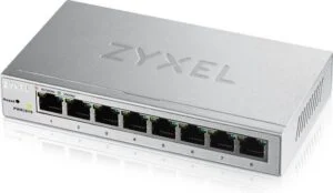 Zyxel GS1200-8 | Managed Web Smart Switch | 8 Poorten | Gigabit Ethernet (10/100/1000 Mbps) | Zilver