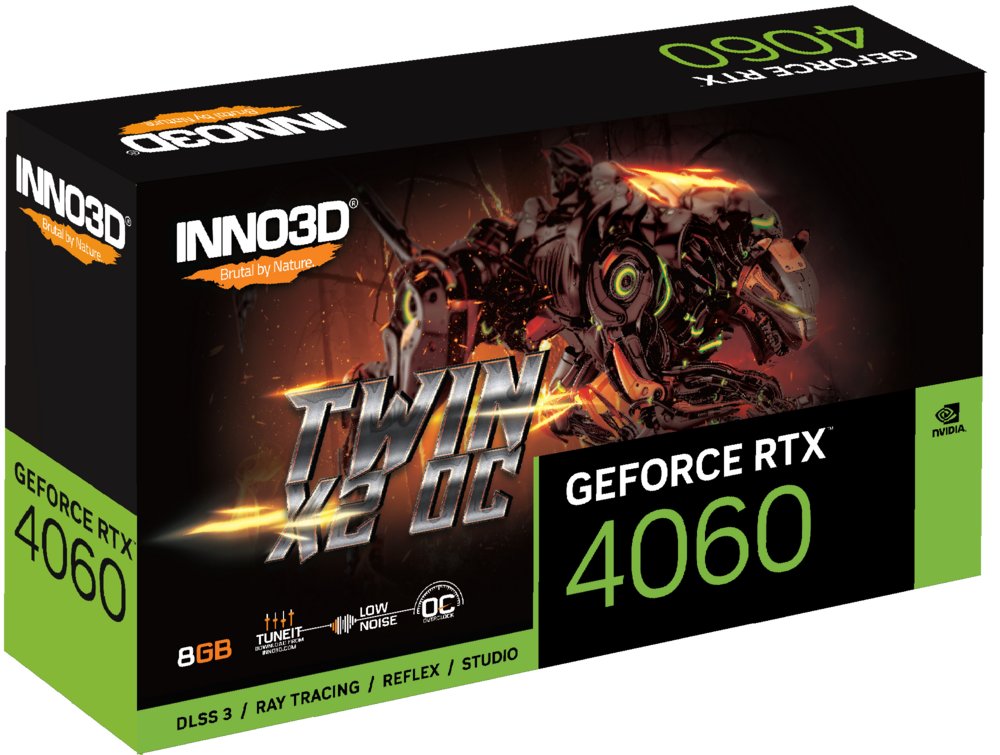 Inno3D GeForce RTX 4060 Twin X2 OC | 8GB GDDR6 VRAM | Videokaart | GPU | Nvidia - Image 4