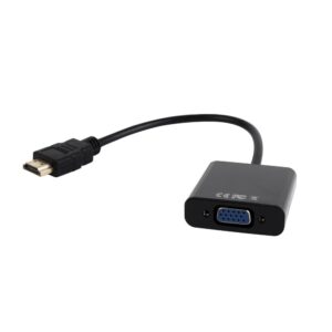 Gembird A-HDMI-VGA-03 | HDMI naar VGA Adapter | 0,15 m | Zwart