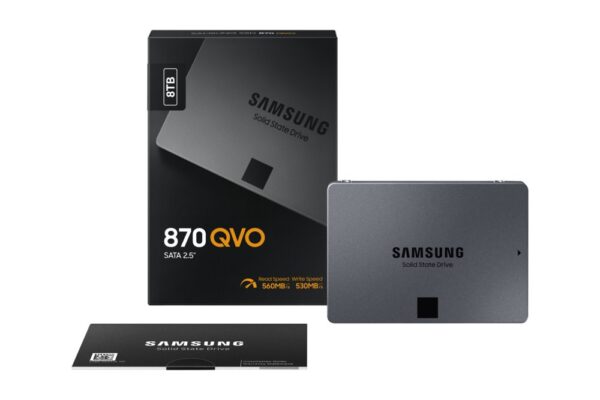 Samsung 870 QVO | 8TB SATA SSD | 2.5" | 560 MB/s Lezen | 530 MB/s Schrijven