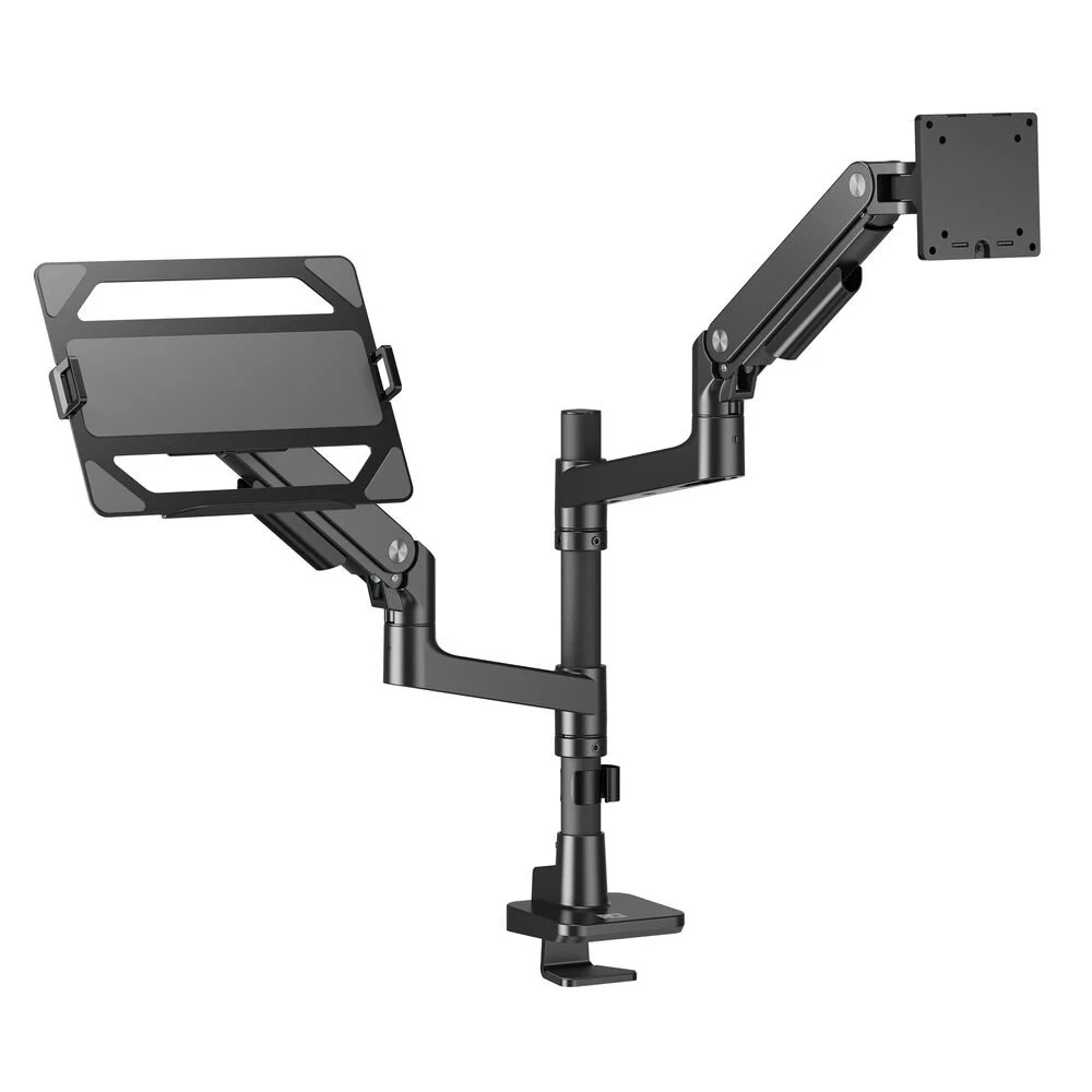 ACT AC8341 Premium | Verstelbare Monitor-bureaubeugel | Tot 49" | Max 20kg | VESA 100x100 | 1 Monitor en Laptop