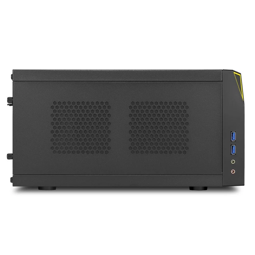Sharkoon Shark Zone C10 | Mini-ITX Case | Zwart/Geel - Image 6