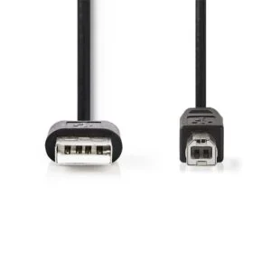 Nedis CCGT60100BK20 | USB 2.0 | USB-A naar USB-B | 2m | Zwart