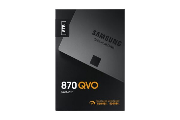 Samsung 870 QVO | 8TB SATA SSD | 2.5" | 560 MB/s Lezen | 530 MB/s Schrijven