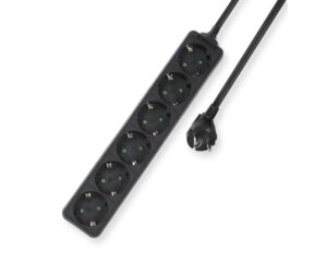 ACT AC2460 | Stekkerdoos | 6 Stopcontacten | 3 m | Binnen | Zwart