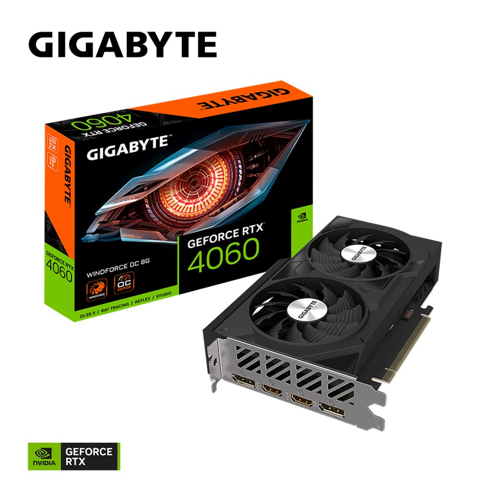 Gigabyte GeForce RTX 4060 Windforce OC | 8GB GDDR6 VRAM | Videokaart | GPU | Nvidia - Image 3