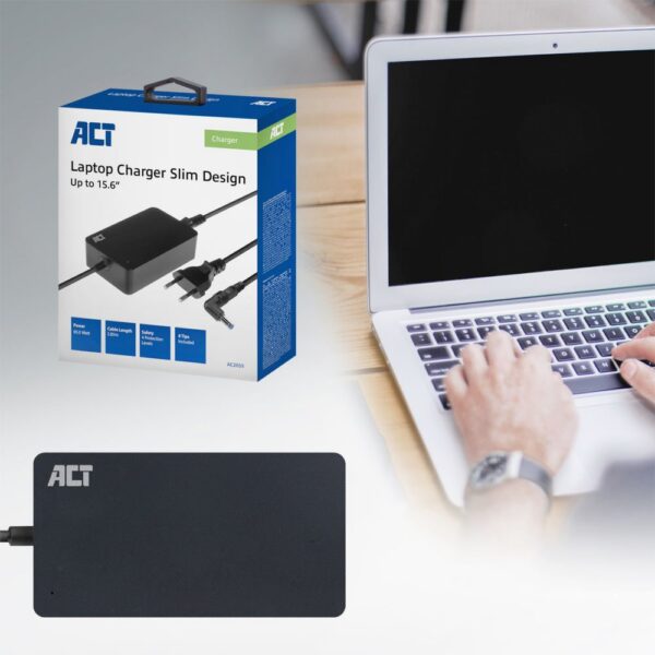 ACT AC2055 | Universele Compacte Notebook Lader | 65 Watt | 3 Meter