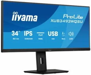 iiyama ProLite XUB3493WQSU-B6 | 34" Ultrawide IPS Monitor | 3440x1440 UWQHD | 120Hz | LED | Zwart