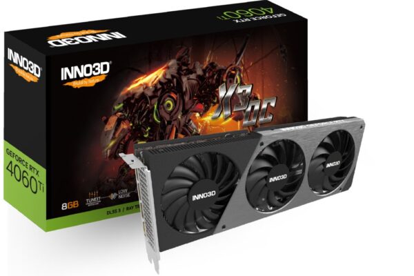 Inno3D GeForce RTX 4060 Ti X3 OC | 8GB GDDR6 VRAM | Videokaart | GPU | Nvidia