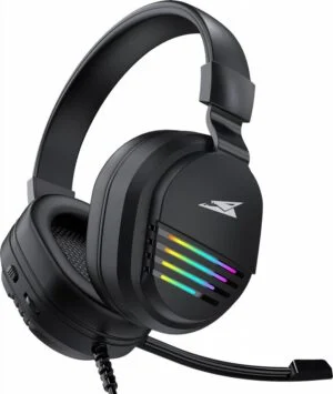 Baracuda PEARL RGB | On-Ear Gaming Headset 3,5mm en USB | Zwart