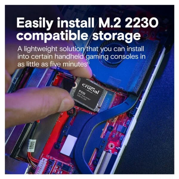 Crucial P310 | 1TB NVMe SSD | M.2 30mm | Gen4 | 7.100MB/s Lezen | 6.000MB/s Schrijven | RENEWED