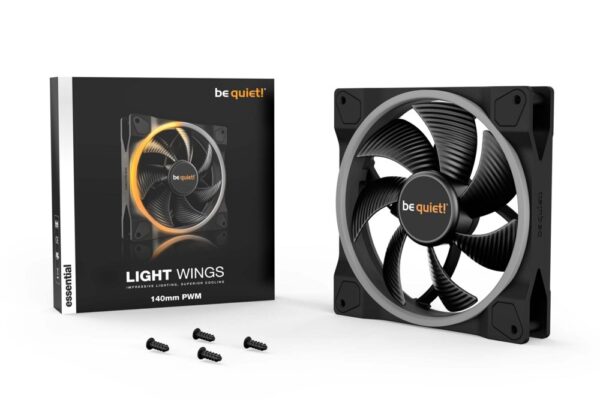 be quiet! Light Wings | 140mm PWM Case Fan | Zwart | 1 stuk