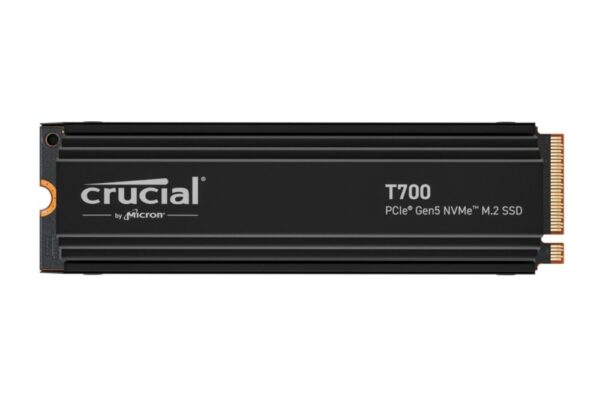 Crucial T700 | 4TB NVMe SSD | M.2 Gen5 | 12.400MB/s Lezen | 11.800MB/s Schrijven | Heatsink