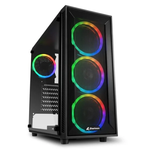 Sharkoon TG4M RGB | Midi Tower Case | Zwart
