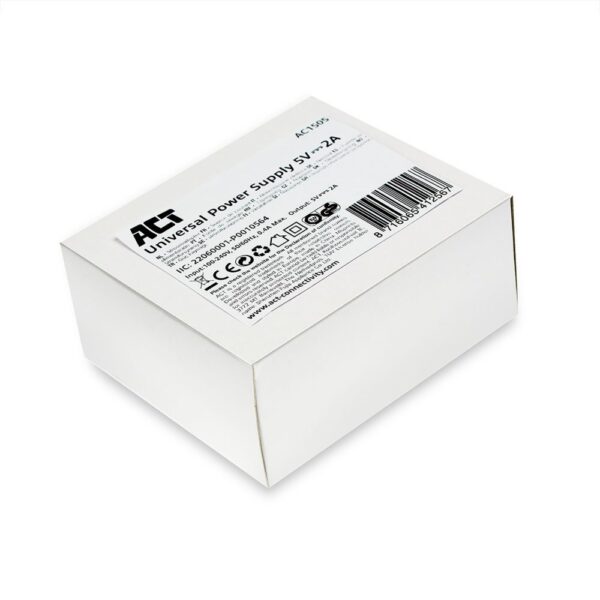 ACT AC1505 | Universele Adapter | 5V - 2A | 1.4 Meter
