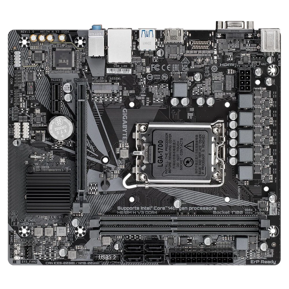 GIGABYTE H610M H V3 DDR4 | Socket LGA 1700 | Intel H610 Express | 2xDDR4 | Micro ATX | Moederbord - Image 3