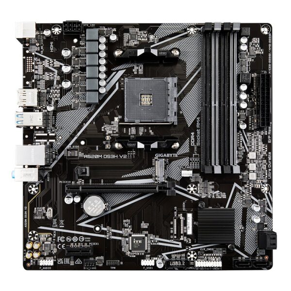 Gigabyte A520M DS3H V2 | Socket AM4 | AMD A520 | 4xDDR4 | Micro ATX | Moederbord