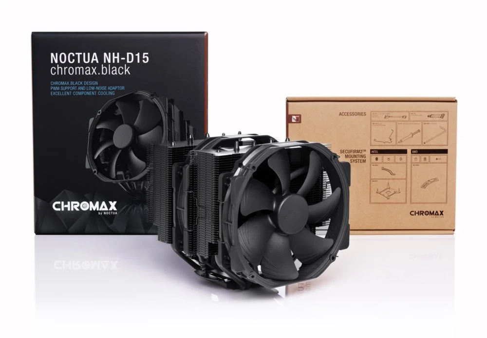 Noctua NH-D15 chromax.black | 250W TDP | 165mm Hoogte | 140mm Fans | CPU Luchtkoeler - Image 4