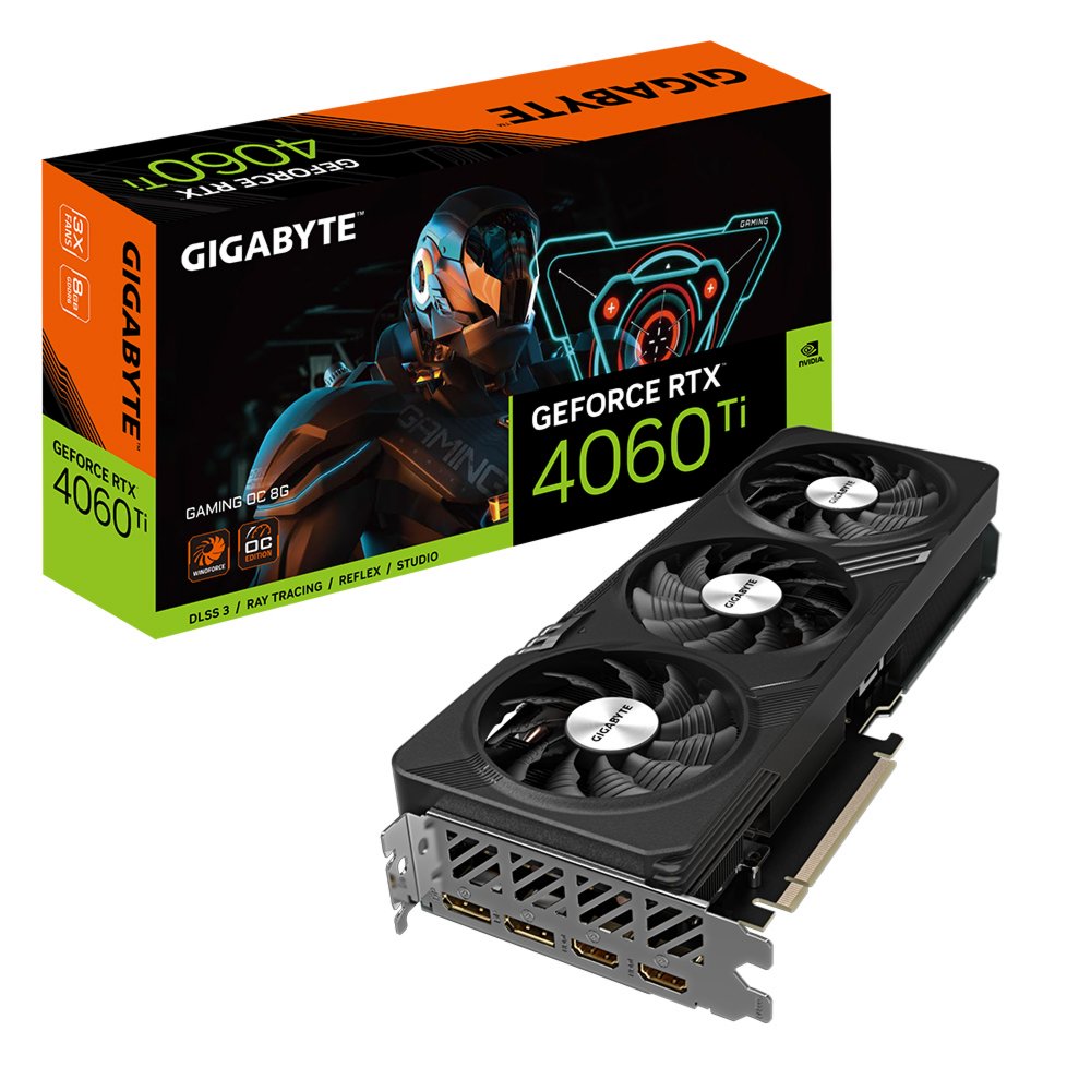 Gigabyte GeForce RTX 4060 Ti GAMING OC | 8GB GDDR6 VRAM | Videokaart | GPU | Nvidia