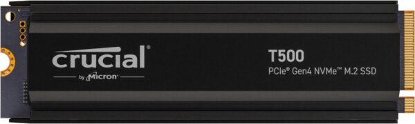 Crucial T500 | 4TB NVMe SSD | M.2 Gen4 | 7.000 MB/s Lezen | 6.900 MB/s Schrijven | Heatsink