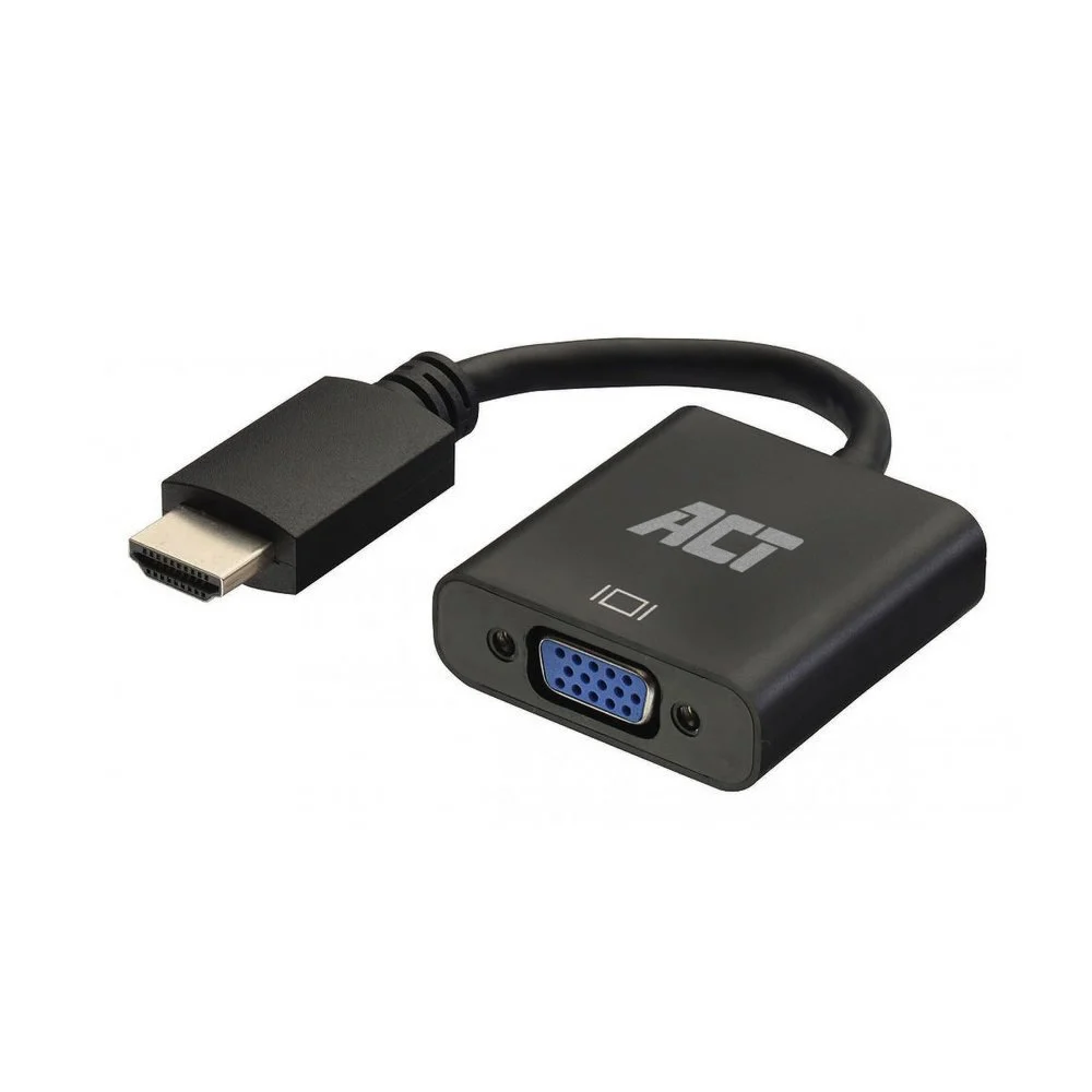 ACT AC7535 | HDMI naar VGA Adapter | 0,23 m | Zwart