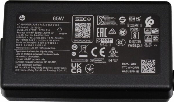 HP 65W AC-Adapter | 19.5V 3.33A | 7.4x5.0 mm Connector | Origineel