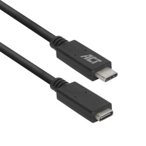 ACT AC7412 | USB 3.2 Gen 1 Kabel | USB-C naar USB-C | 2m | Zwart