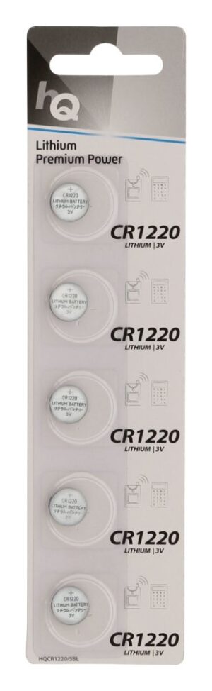 HQ HQCR1220/5BL | CR1220 Knopcelbatterij | 5 Stuks