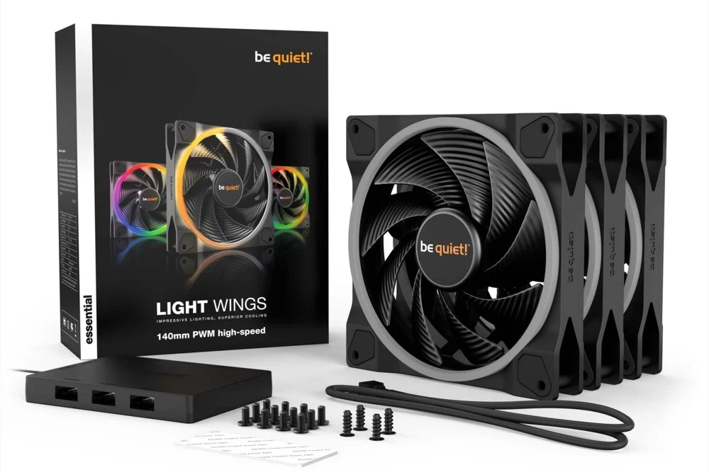 be quiet! Light Wings 140mm PWM High-Speed | 140mm Behuizingsventilator | Zwart | Triple Pack (3 stuks) - Image 7