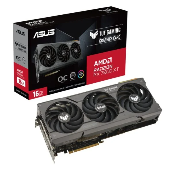 ASUS TUF Gaming Radeon RX 7800 XT OC Edition | 16GB GDDR6 VRAM | Videokaart | GPU | AMD