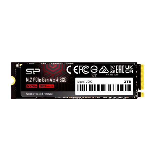 Silicon Power UD90 | 2TB NVMe SSD | M.2 | Gen4 | 5.000MB/s Lezen | 4.800MB/s Schrijven