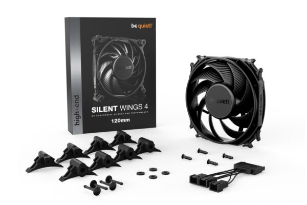 be quiet! Silent Wings 4 | 120mm Behuizingsventilator | Zwart | Single Pack (1 stuk)