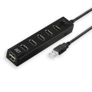 ACT AC6215 | USB 2.0 Interface Hub | 480 Mbps | Zwart