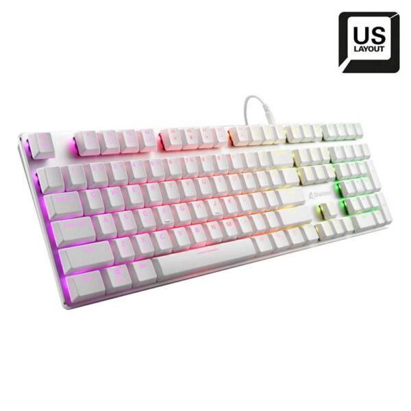 Sharkoon PureWriter RGB Wit | Bedraad Toetsenbord | QWERTY US