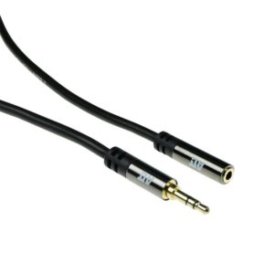 ACT AC3615 | 3.5mm Audiokabel | 2 Meter | Stereo Jack naar Jack | Zwart