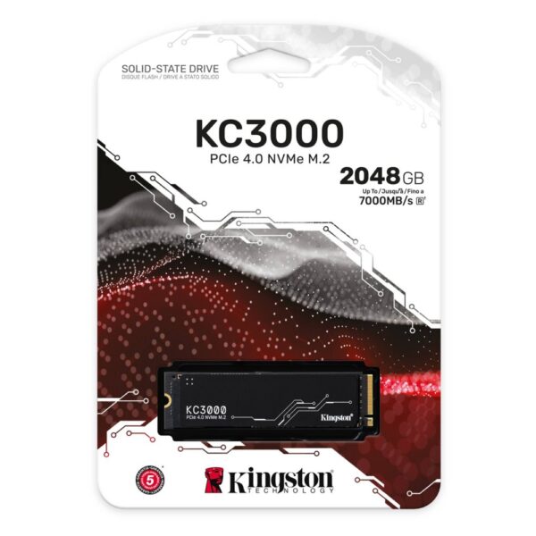 Kingston KC3000 | 2TB NVMe SSD | M.2 Gen4 | 7.000MB/s Lezen | 7.000MB/s Schrijven