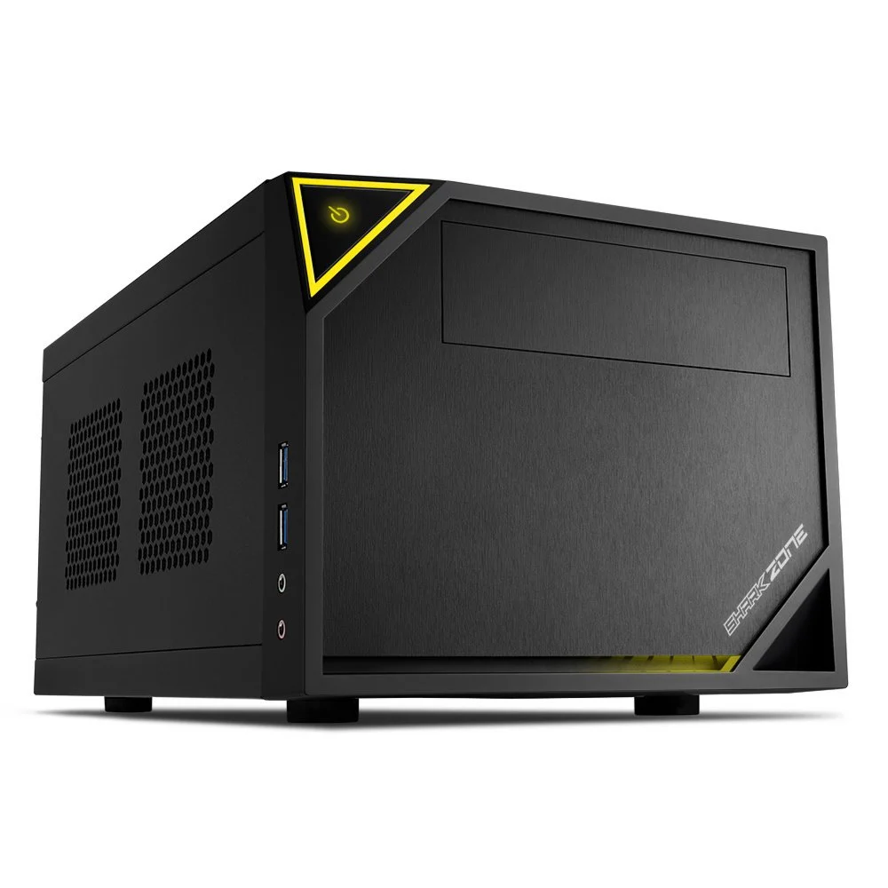 Sharkoon Shark Zone C10 | Mini-ITX Case | Zwart/Geel