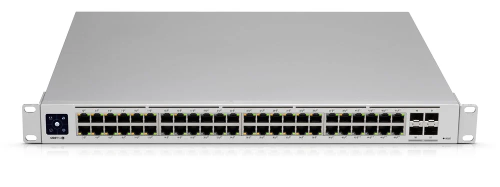 Ubiquiti UniFi USW-Pro-48-PoE Gen2 | Managed L2/L3 Switch | 48 Poorten | Gigabit Ethernet (10/100/1000 Mbps) | PoE++ | 1U Rackmount | Zilver